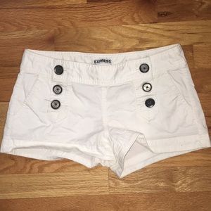 Express White Sailor Shorts